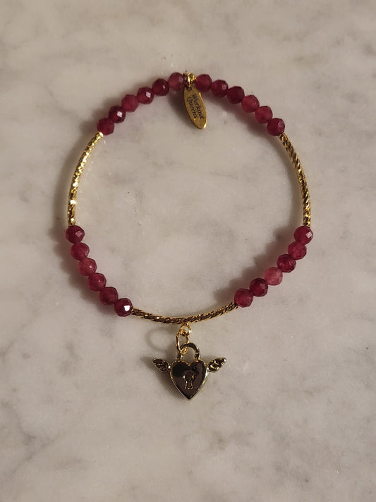 Wings of Passion (Red Ruby) hart met vleugels