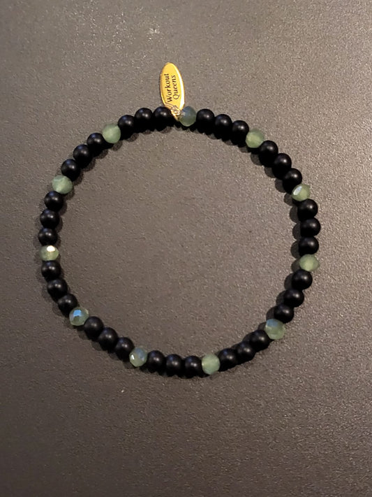 Green Spark (matt black agate)