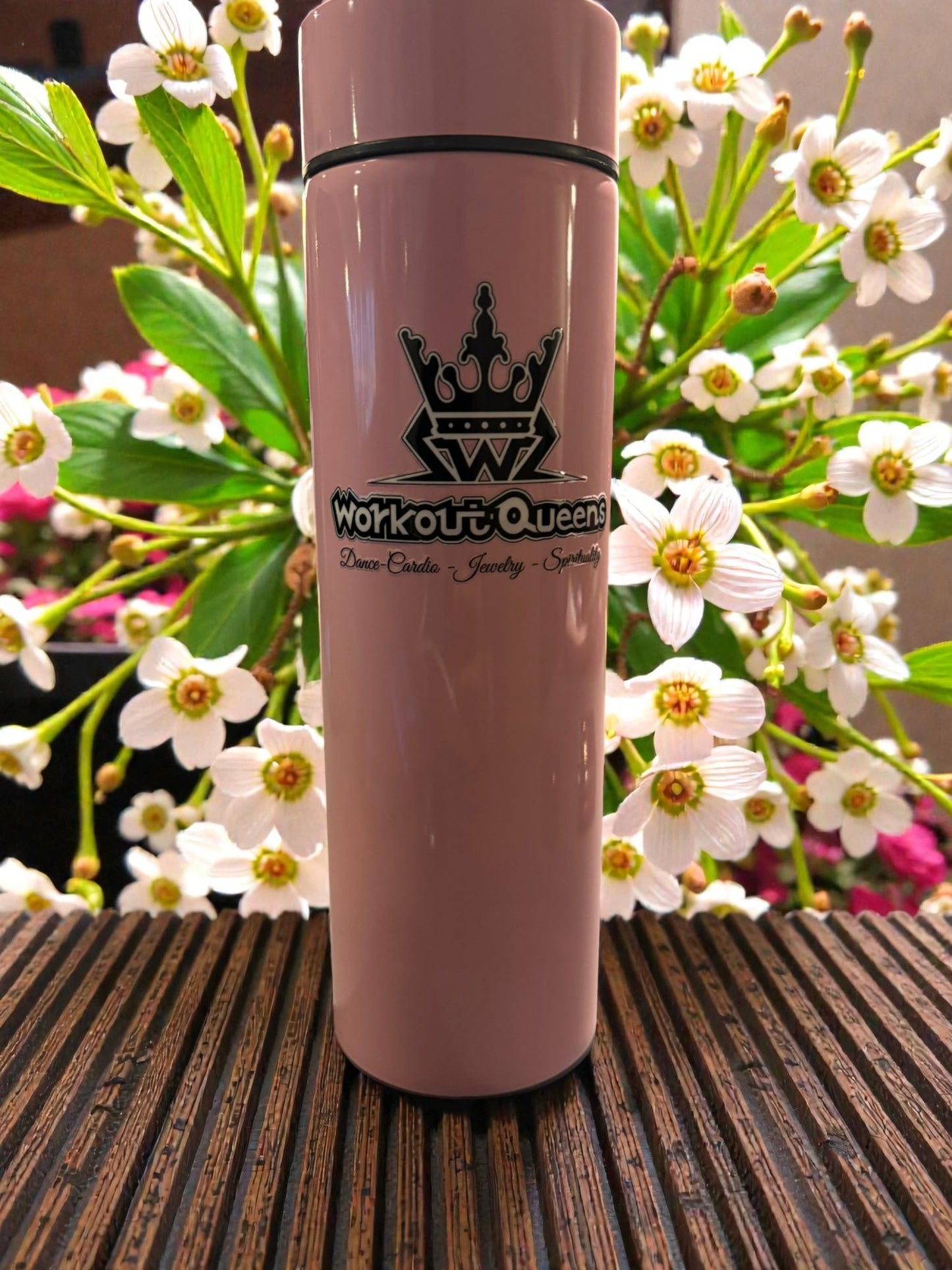 WorkoutQueens Smart Thermosfles 500ml (Roze)