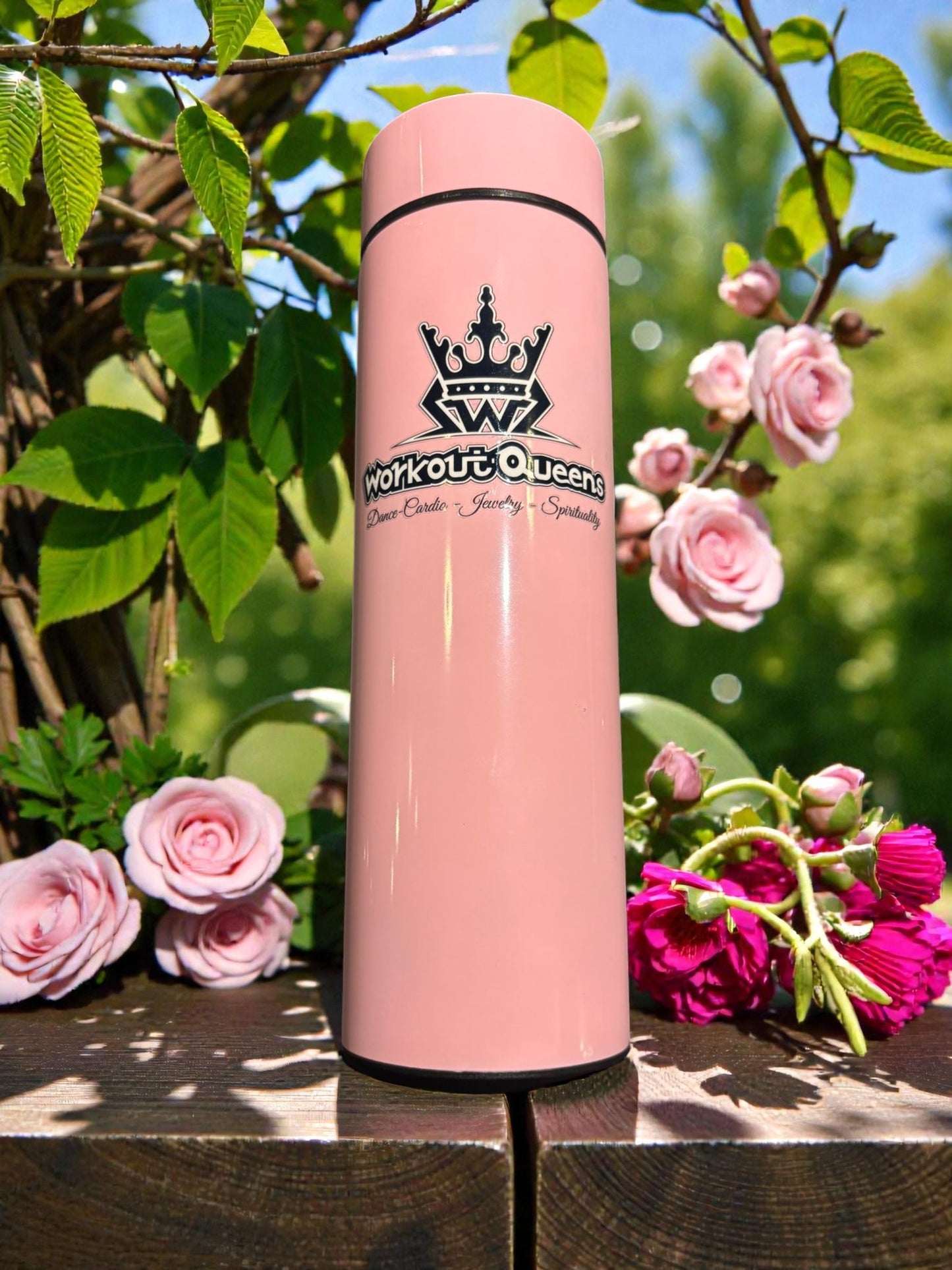 WorkoutQueens Smart Thermosfles 500ml (Roze)